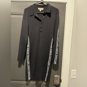 Black Long Sleeve Michael Kors Bodycon Dress